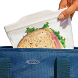 Silicone Reusable Bag - 4 Piece Starter Set - Oat/Lagoon A3