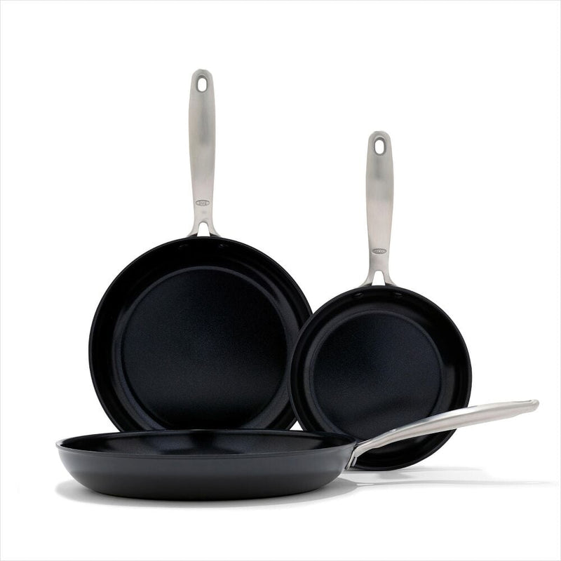 Enhanced Non-Stick 3-Piece Frypan Set — Black R1