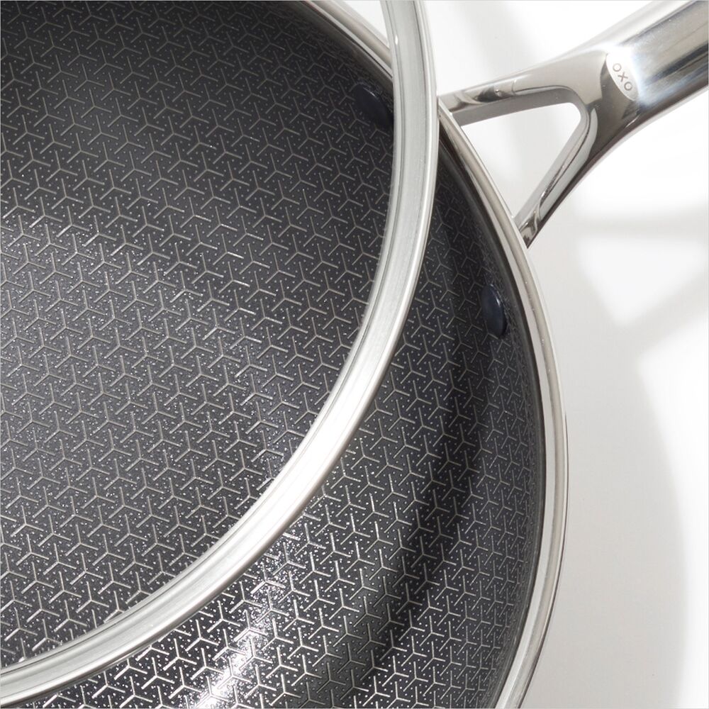 Trident Hybrid Non-Stick Stainless Steel 5 Qt Wok with Lid H9