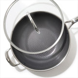 Trident Hybrid Non-Stick Stainless Steel 5 Qt Wok with Lid H9