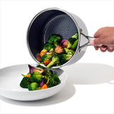 Trident Hybrid Non-Stick Stainless Steel 2.5 Qt Saucepan with Lid Z8