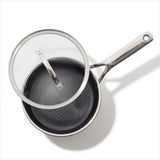 Trident Hybrid Non-Stick Stainless Steel 2.5 Qt Saucepan with Lid Z8