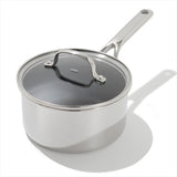 Trident Hybrid Non-Stick Stainless Steel 2.5 Qt Saucepan with Lid Z8