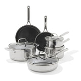 Trident Hybrid Non-Stick Stainless Steel 10-Piece Set J1