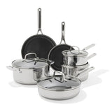 Trident Hybrid Non-Stick Stainless Steel 10-Piece Set J1