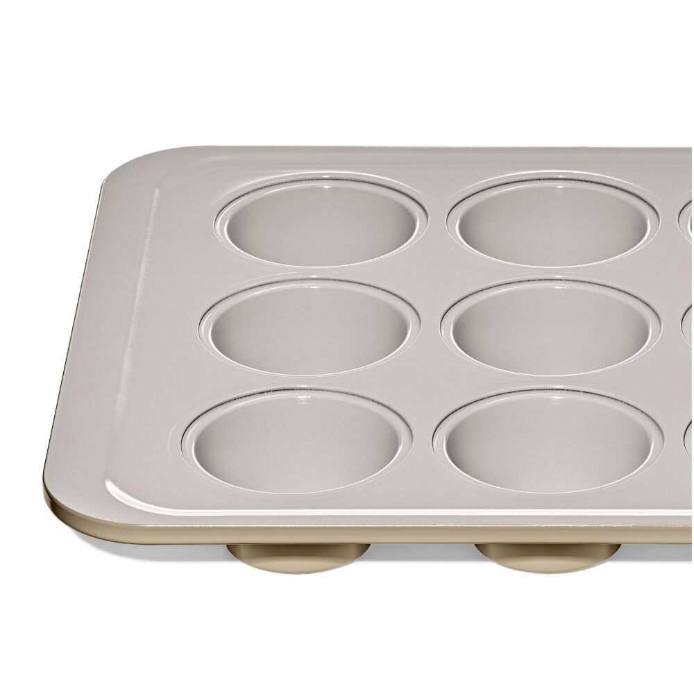 Non-Stick Pro Ceramic Coated Metal Bakeware 12 Cup Muffin Pan V8