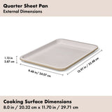 Non-Stick Pro Ceramic Coated Metal Bakeware Quarter Sheet Pan E6