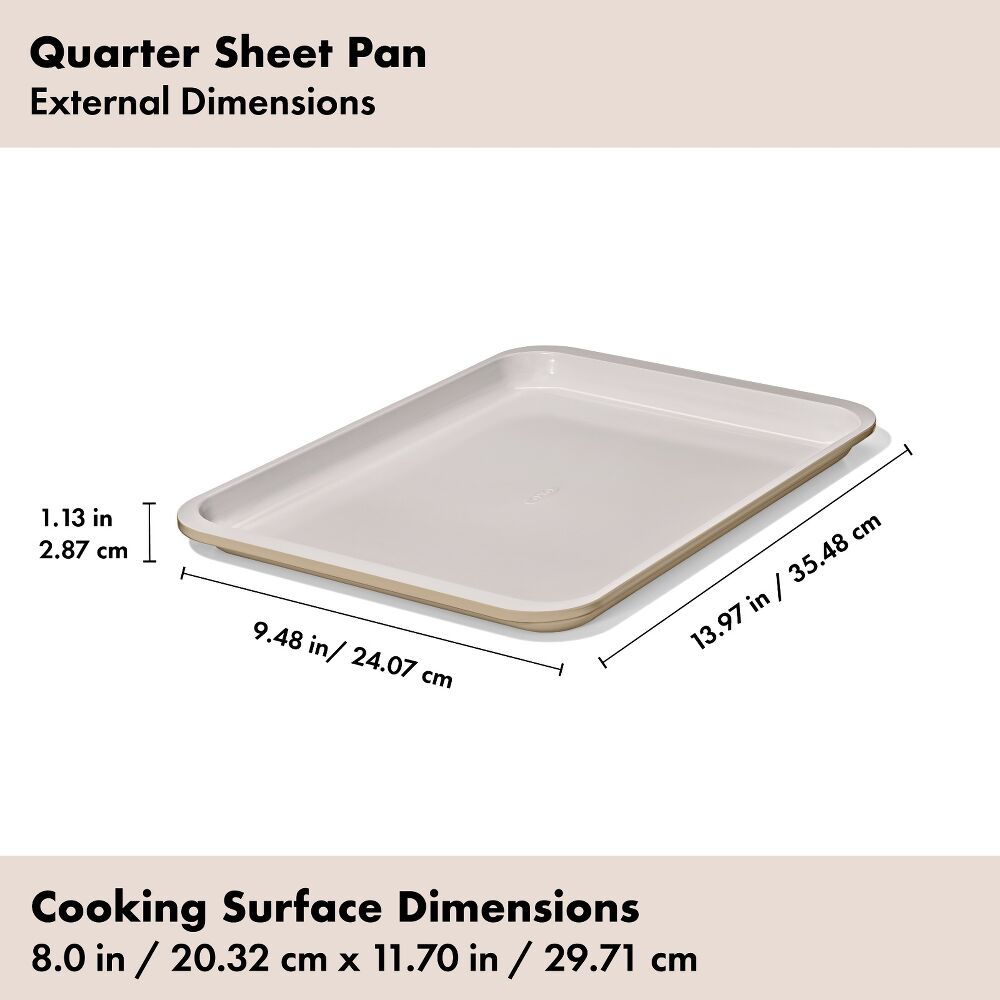 Non-Stick Pro Ceramic Coated Metal Bakeware Quarter Sheet Pan E6