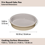 Non-Stick Pro Ceramic Coated Metal Bakeware 9” Round Cake Pan X0