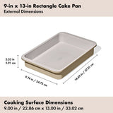 Non-Stick Pro Ceramic Coated Metal Bakeware 9" x 13" Cake Pan K1