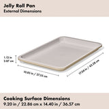 Non-Stick Pro Ceramic Coated Metal Bakeware Jelly Roll Pan O8