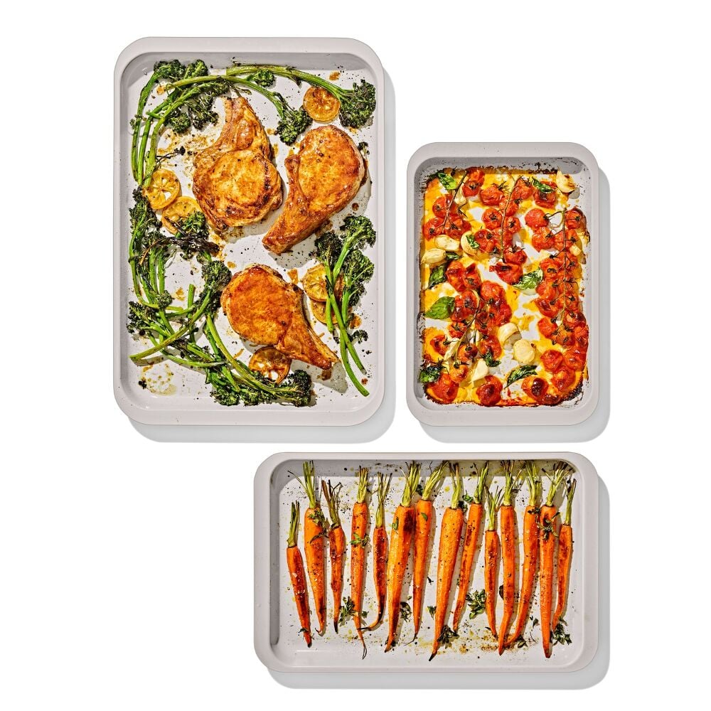Non-Stick Pro Ceramic Coated Metal Bakeware 3 Pc Set N2
