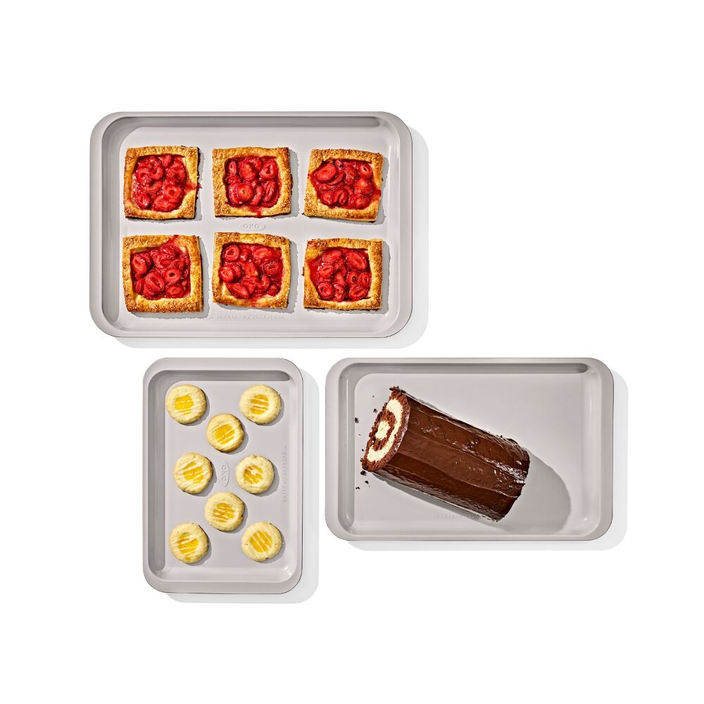Non-Stick Pro Ceramic Coated Metal Bakeware 3 Pc Set N2