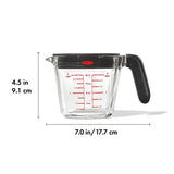 2 Cup Glass Measuring Cup with Lid M5