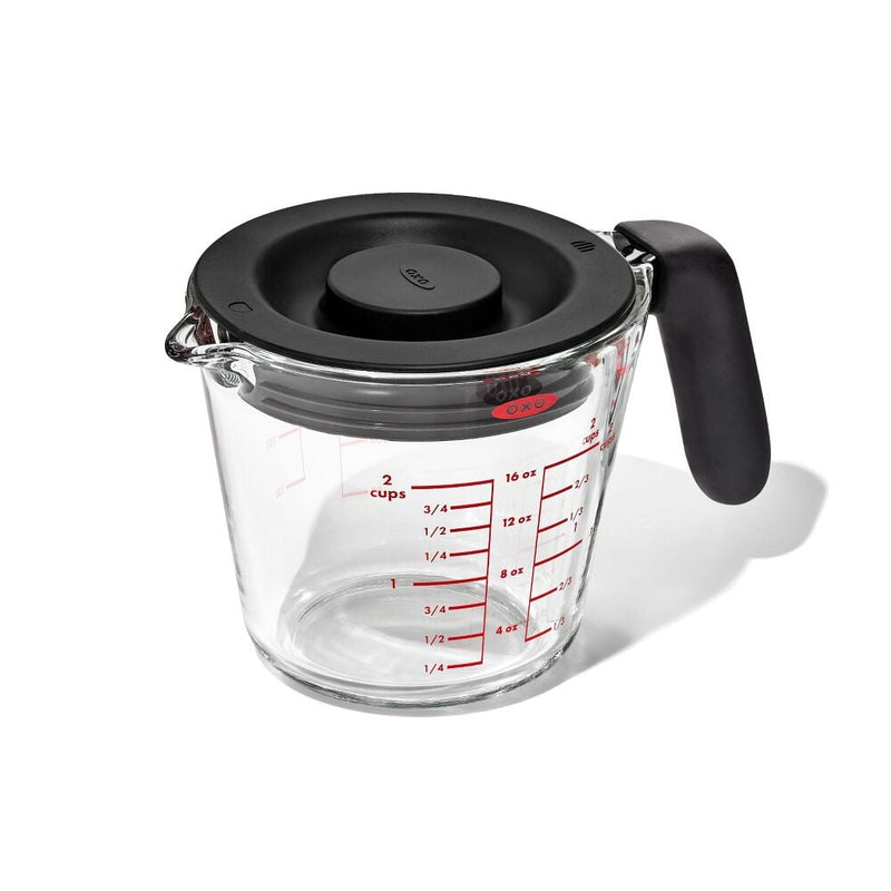 2 Cup Glass Measuring Cup with Lid M5