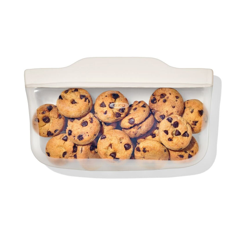 Silicone Reusable Bag - Snack Bag (12 oz) - Oat E4