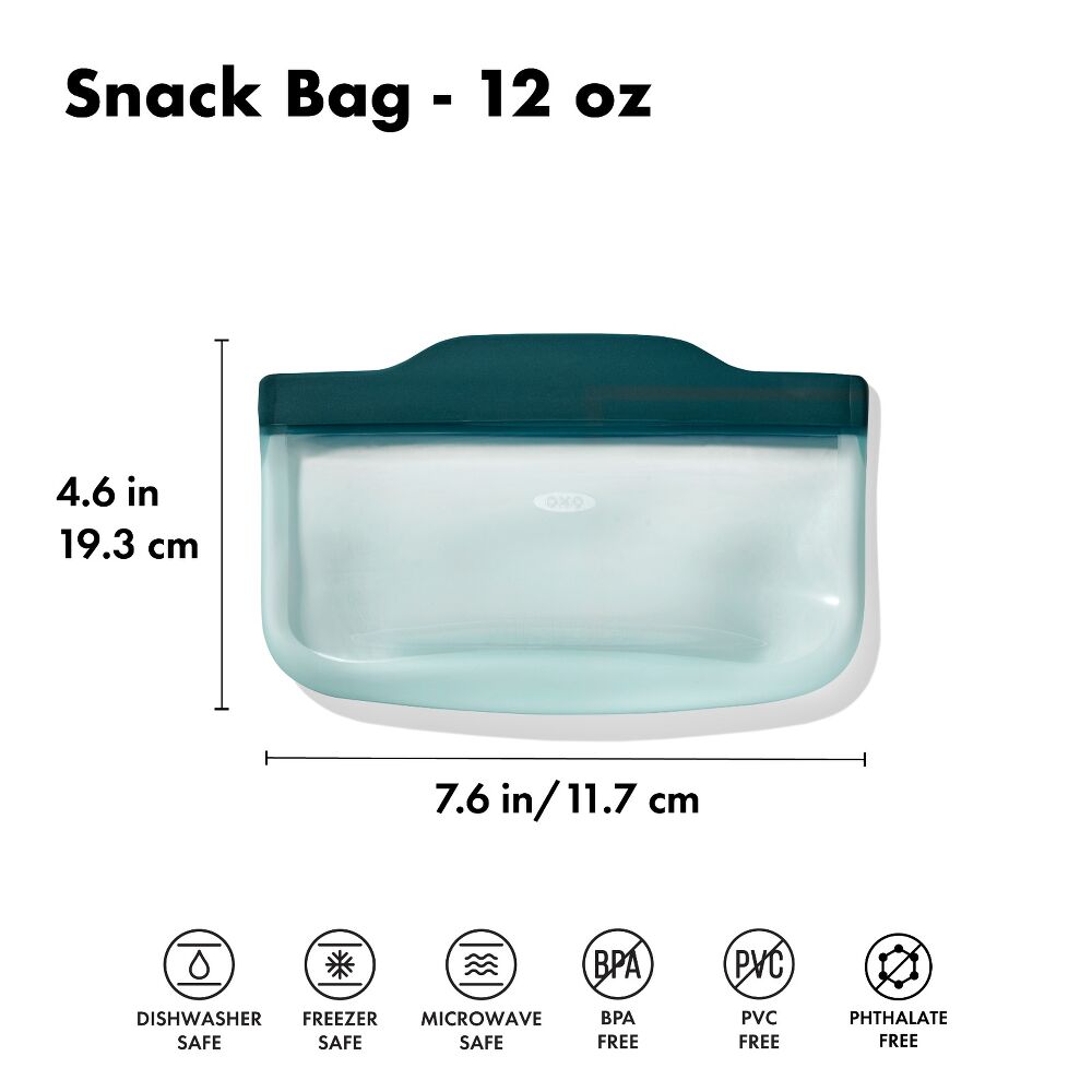 Silicone Reusable Bag - Snack Bag (12 oz) - Lagoon V9