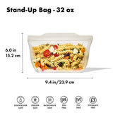 Silicone Reusable Bag - Stand-Up Quart (32 oz) - Oat B1