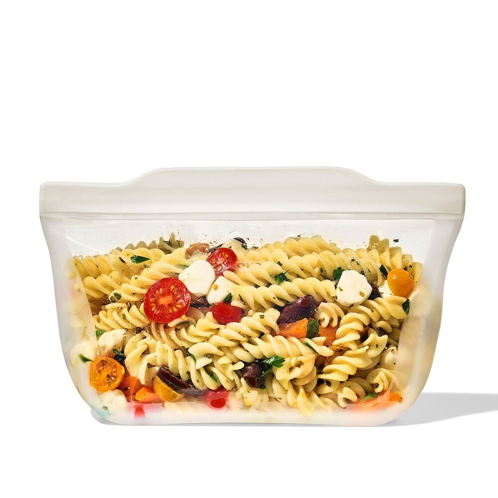 Silicone Reusable Bag - Stand-Up Quart (32 oz) - Oat B1