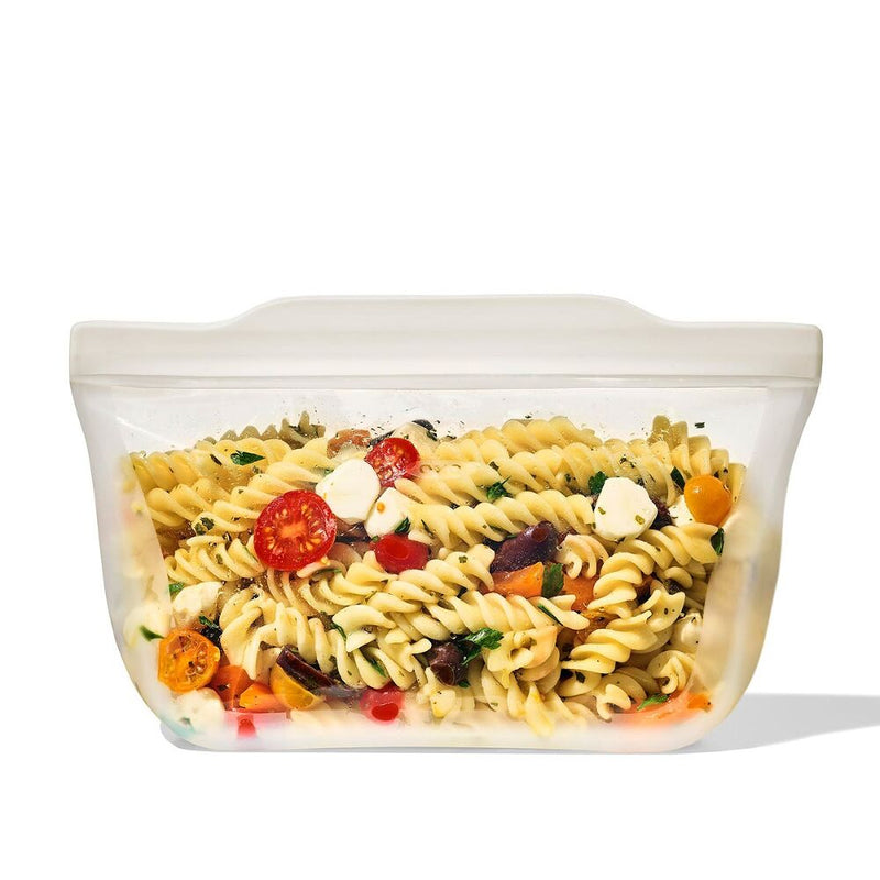 Silicone Reusable Bag - Stand-Up Quart (32 oz) - Oat B1