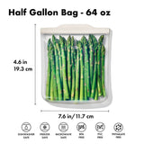 Silicone Reusable Bag - Half Gallon Bag (64 oz) - Oat D5