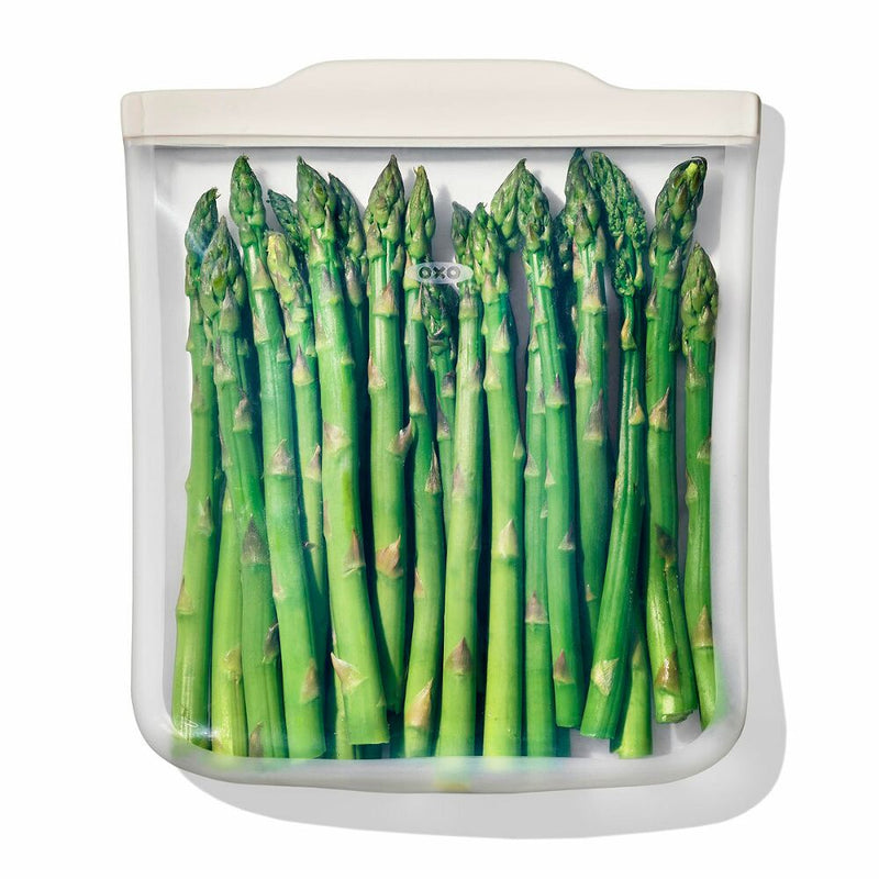 Silicone Reusable Bag - Half Gallon Bag (64 oz) - Oat D5