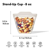 Silicone Reusable Bag - Stand-Up Cup (8 oz) - Oat L6