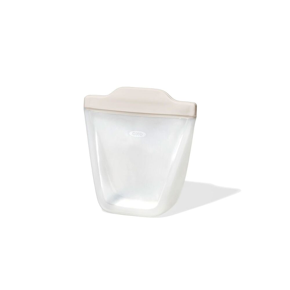 Silicone Reusable Bag - Stand-Up Cup (8 oz) - Oat L6