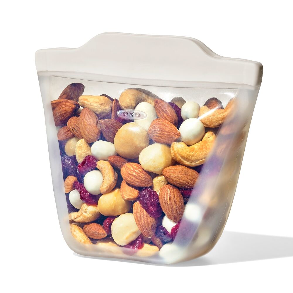 Silicone Reusable Bag - Stand-Up Cup (8 oz) - Oat L6