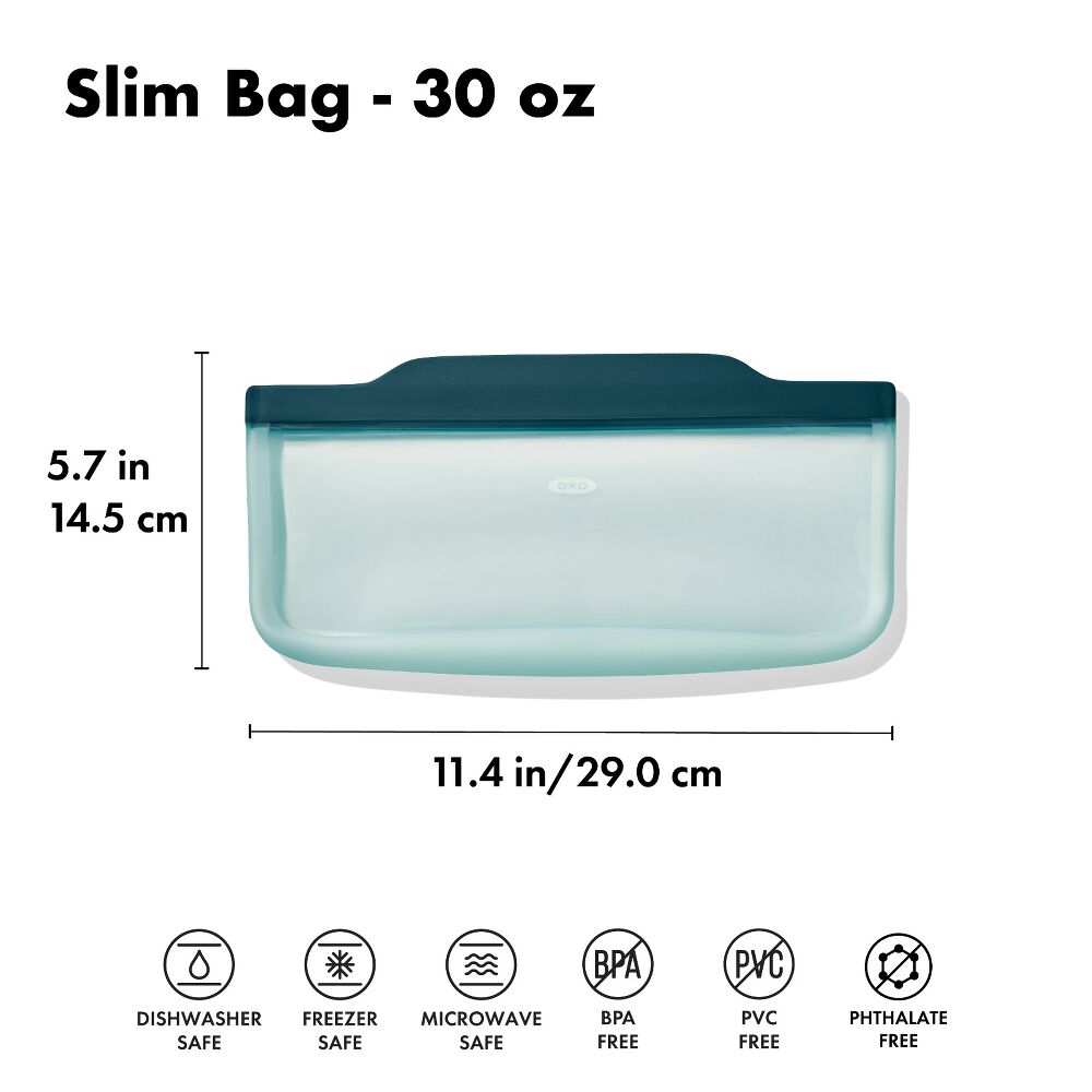 Silicone Reusable Bag - Slim Bag (20 oz) - Lagoon H4