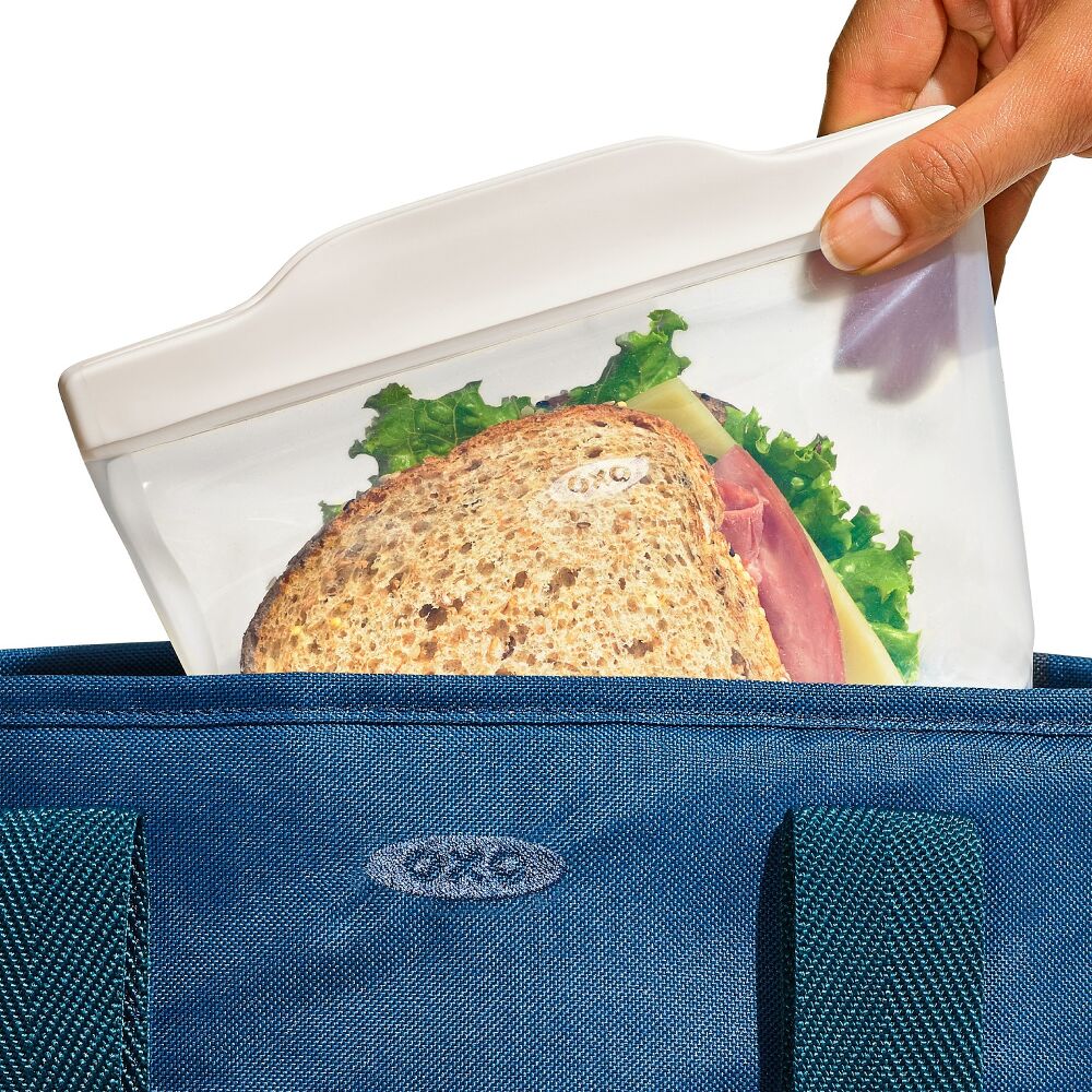 Silicone Reusable Bag - Sandwich Bag (28 oz) - Oat Z1