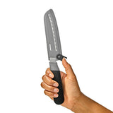 5 in Serrated Utility Knife with Locking Sheath B5