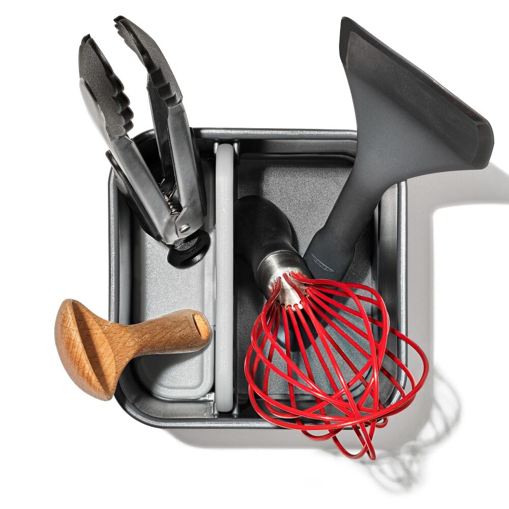 Adjustable Stainless Steel Utensil Holder - Small X4