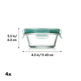 Smart Seal 8-Piece1 Cup Glass Round Container Set L9