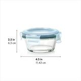 Smart Seal 1-Cup Glass Round Container - Arctic Blue V9