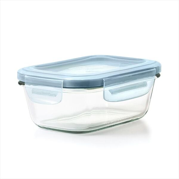 Smart Seal 1.6-Cup Glass Rectangle Container - Arctic Blue L2