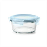 Smart Seal 2-Cup Glass Round Container - Arctic Blue R5