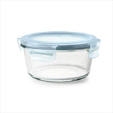 Smart Seal 4-Cup Glass Round Container - Arctic Blue T5