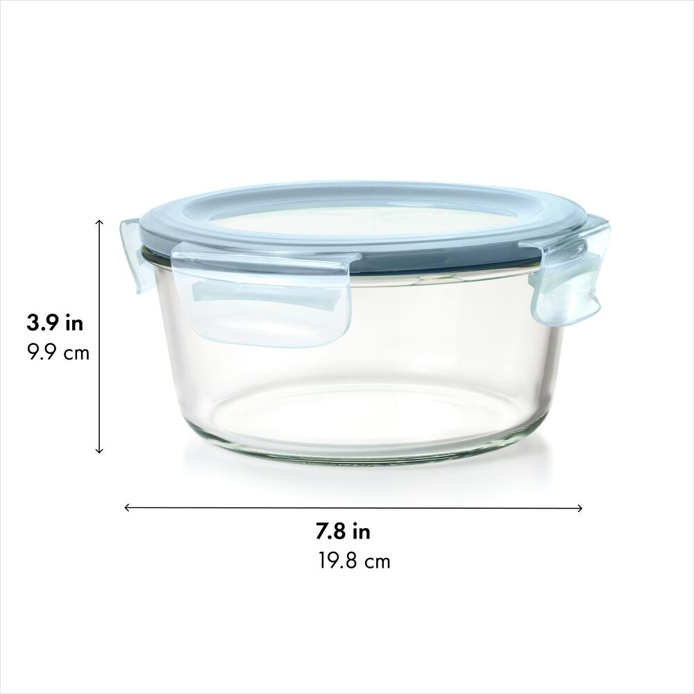 Smart Seal 7-Cup Glass Round Container - Arctic Blue S4