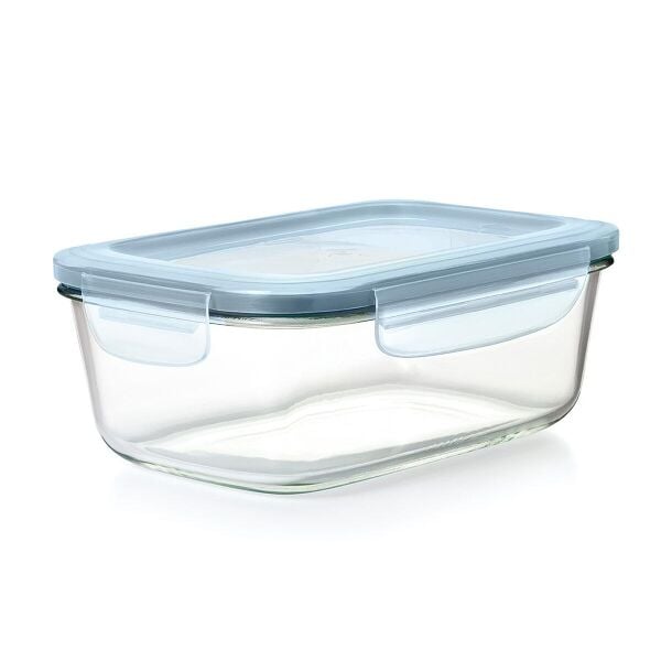 Smart Seal 8-Cup Glass Rectangle Container - Arctic Blue V2