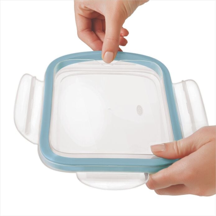 Smart Seal 8-Cup Glass Rectangle Container - Arctic Blue V2