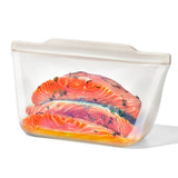 Silicone Reusable Bag - Stand-Up Half Gallon (64 oz) - Oat B6