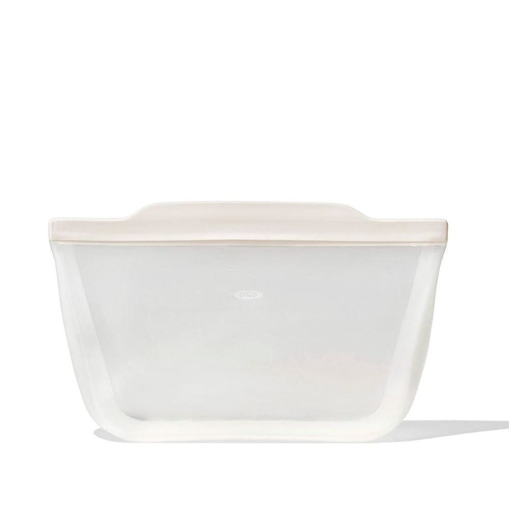 Silicone Reusable Bag - Stand-Up Half Gallon (64 oz) - Oat B6