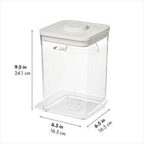 OXO Pet POP Container with Scoop — Big Square Medium — 4.4 Qt/4.2 L W0