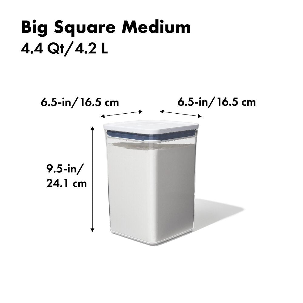 POP Container - Big Square Medium (4.4 Qt/4.2 L) H4