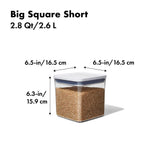 POP Container - Big Square Short (2.8 Qt/2.6 L) H6