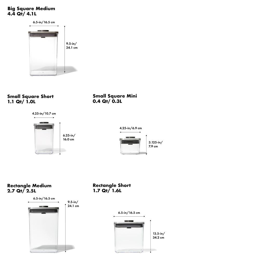 Steel 6-Piece POP Container Set O9