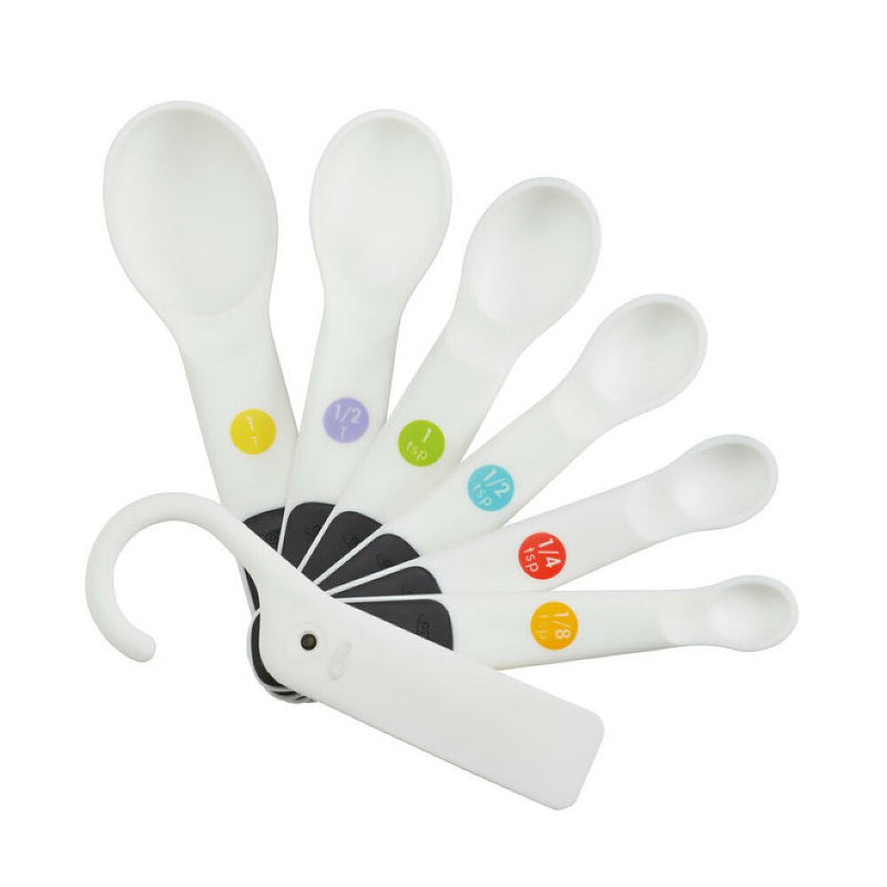 7 Piece Plastic Measuring Spoons - White P3