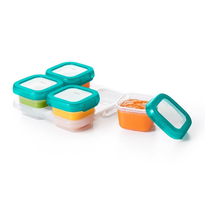 4 oz Baby Blocks™ Plastic Freezer Storage Containers K0
