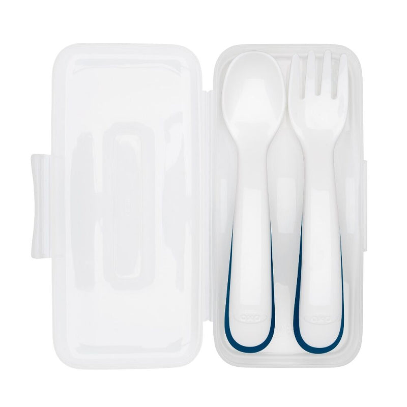 On-the-Go Plastic Fork and Spoon Set with Travel Case M4